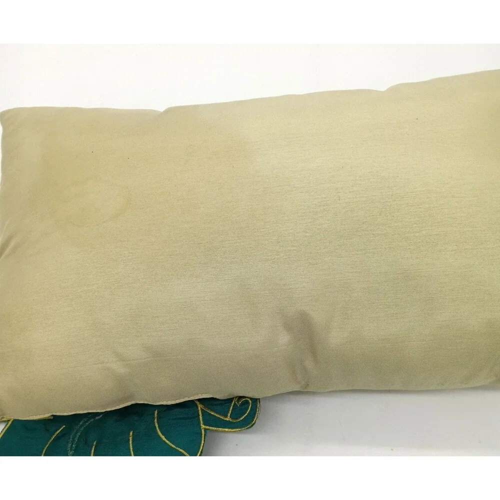 Vintage Peacock Accent Pillow THRO by Marlo Lorenz Embroidered Sequin 10X18